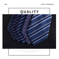 Men's Classic Stripe Jacquard Woven Silk Wedding Custom Logo Tie Solid Formal Party Suit Necktie